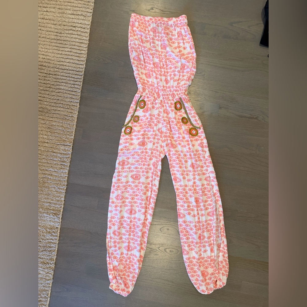 NWT Pink and White Jumpsuit